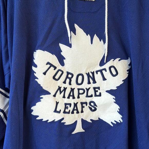 Toronto Maple Leafs NHL Hockey Jersey Reebok Blue White Lace Up Large - Picture 8 of 8